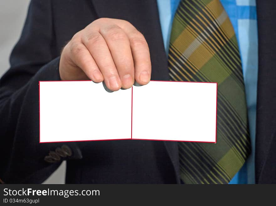 Man dressed in formal suit holding a public identity. Man dressed in formal suit holding a public identity