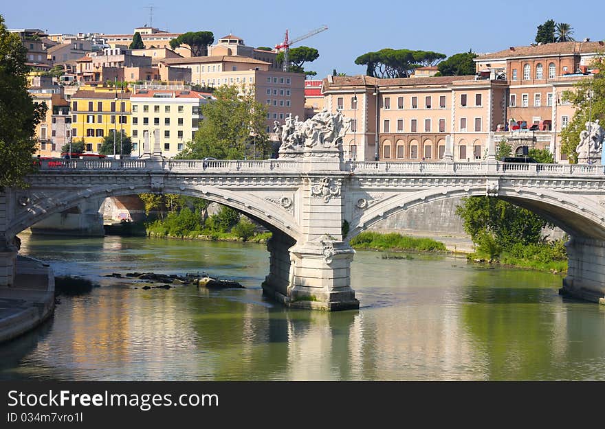 Ponte Vittorio Emanuele II in Rome, Italy