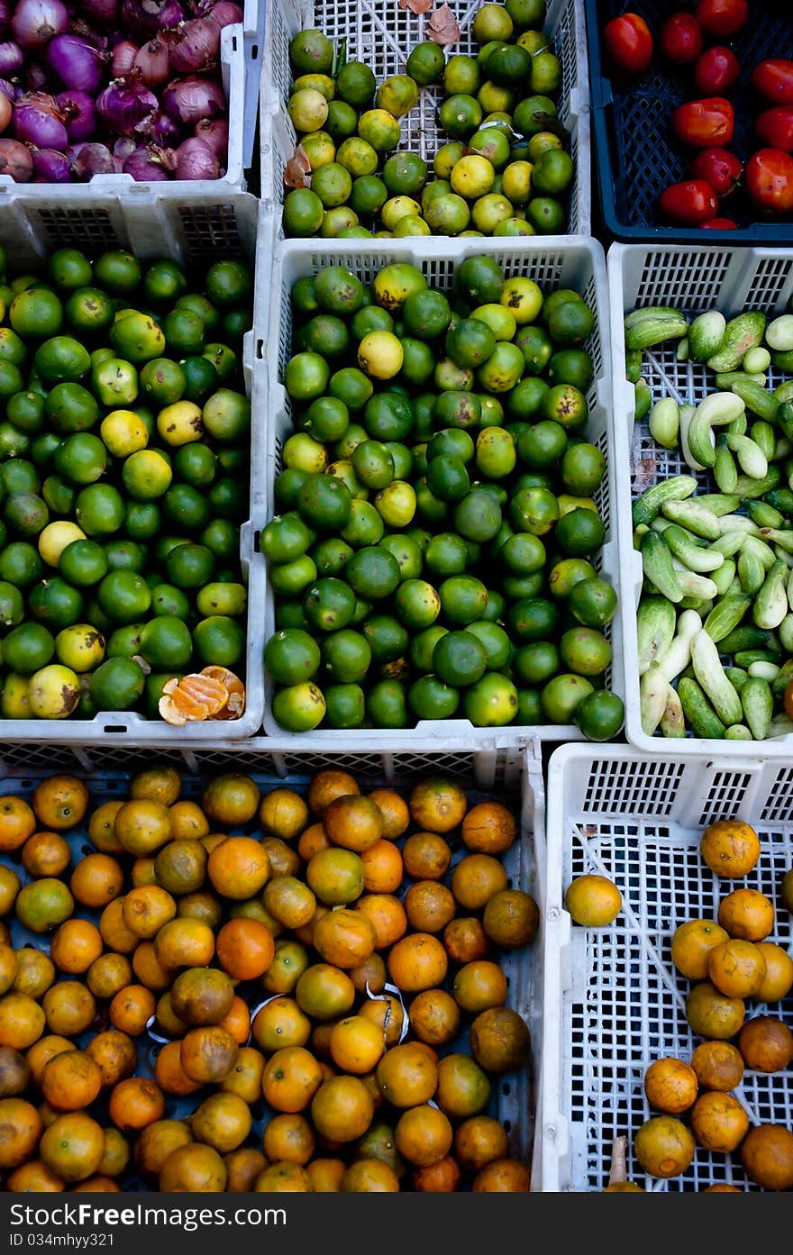 Fruits in baskets