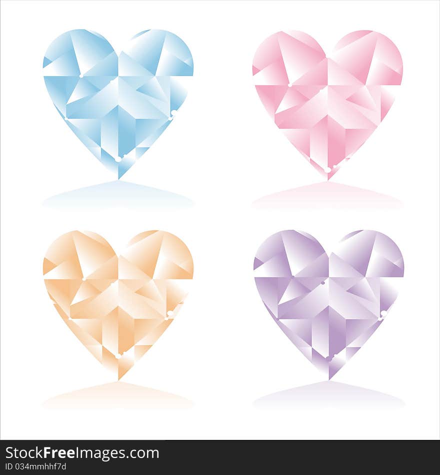 Set of 4 diamonds