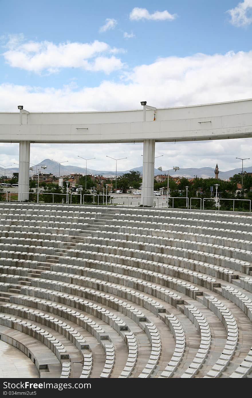 Composed of blocks of hardwood outdoor theater. Composed of blocks of hardwood outdoor theater