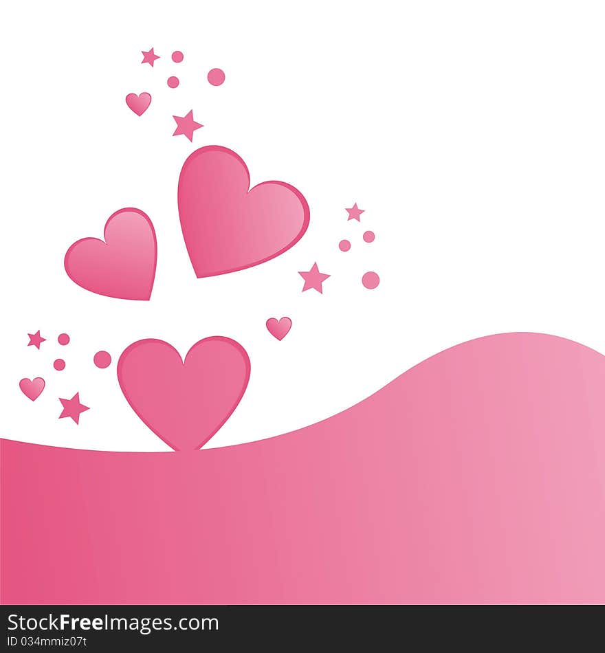 Colorful heart background