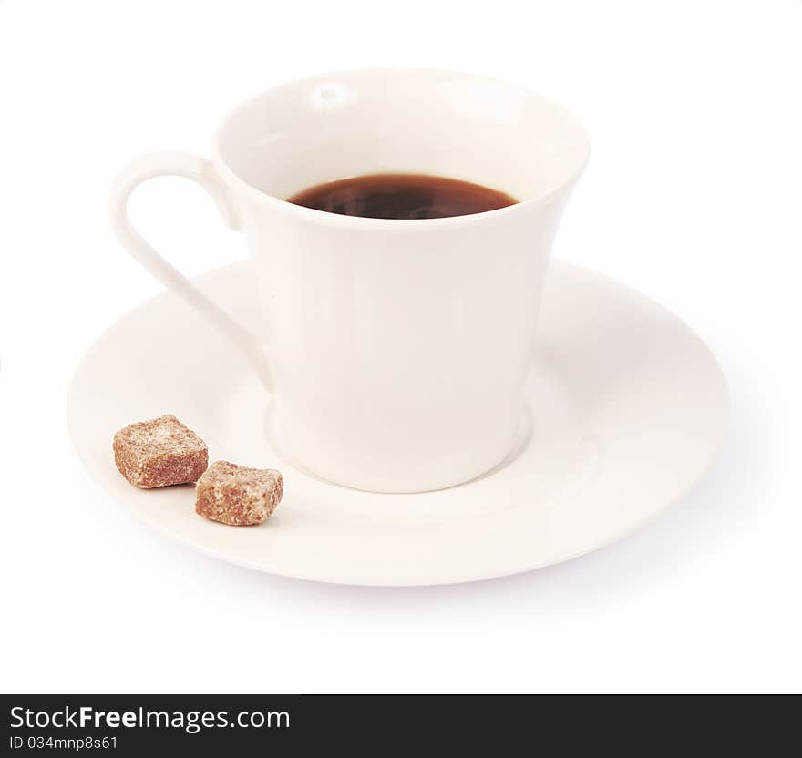 Coffee with cubes