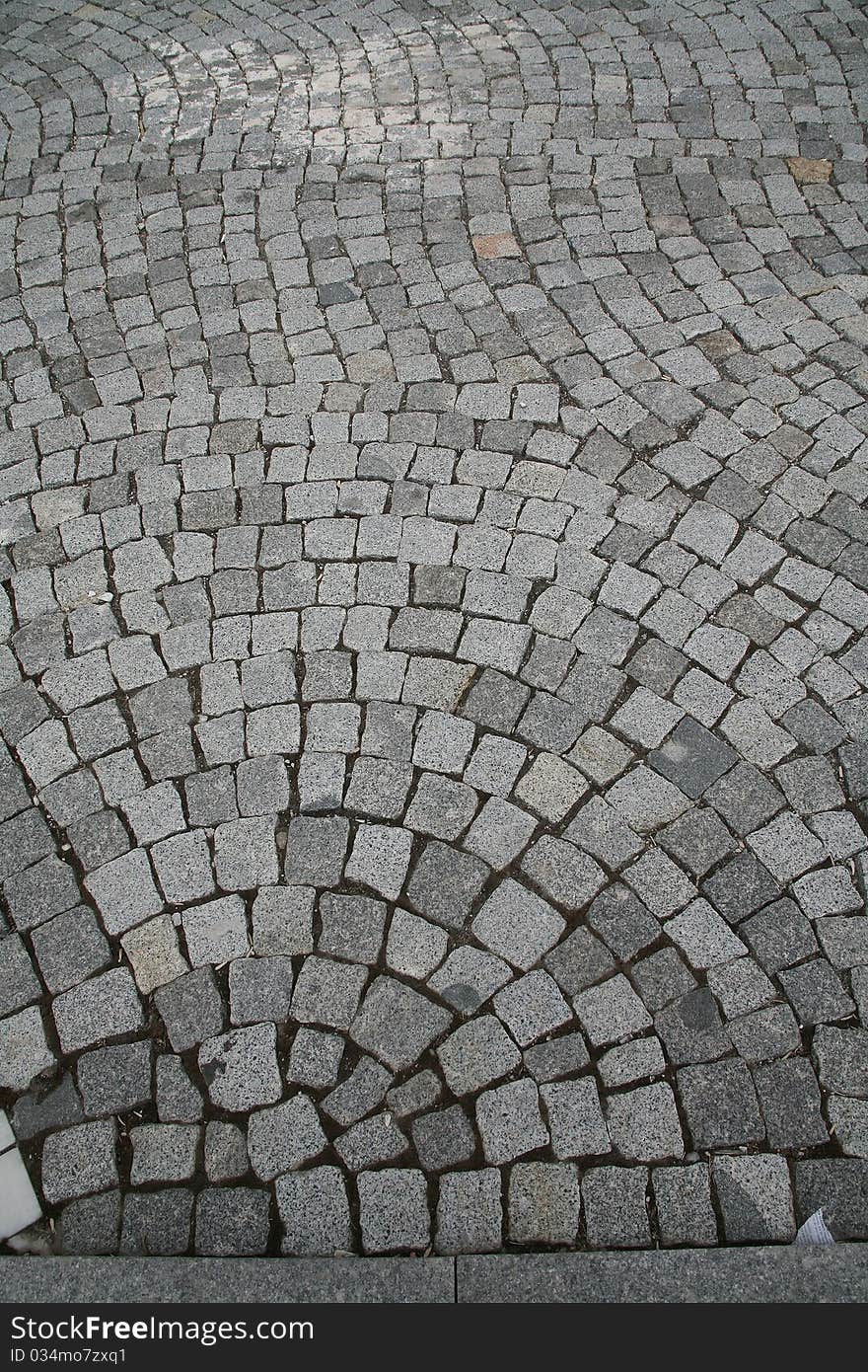 Image composed of blocks of paving the way