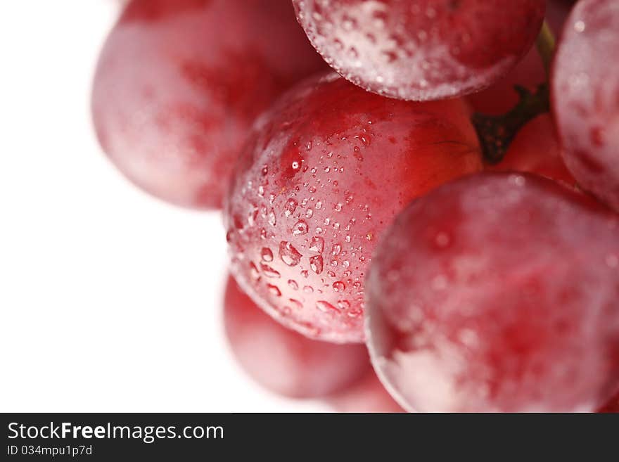 Wet red grapes (shallow DOF). Wet red grapes (shallow DOF)