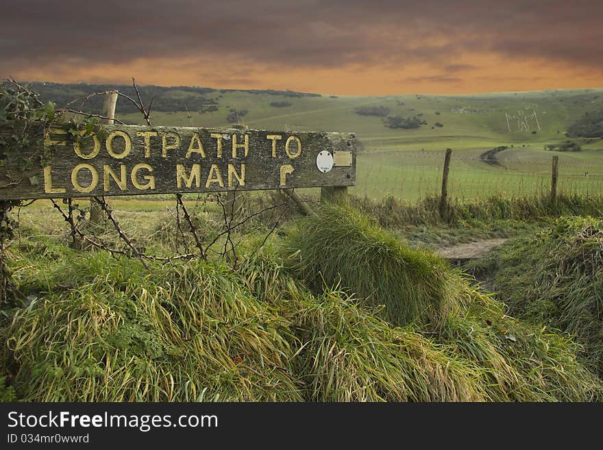 Footpath to Long Man of Wilmington