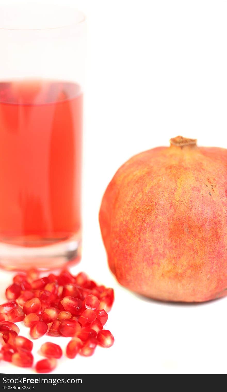 Pomegranate fresh squezed juice and flesh. Pomegranate fresh squezed juice and flesh