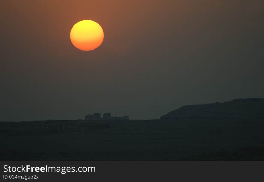 Sunset Over Sahara Desert