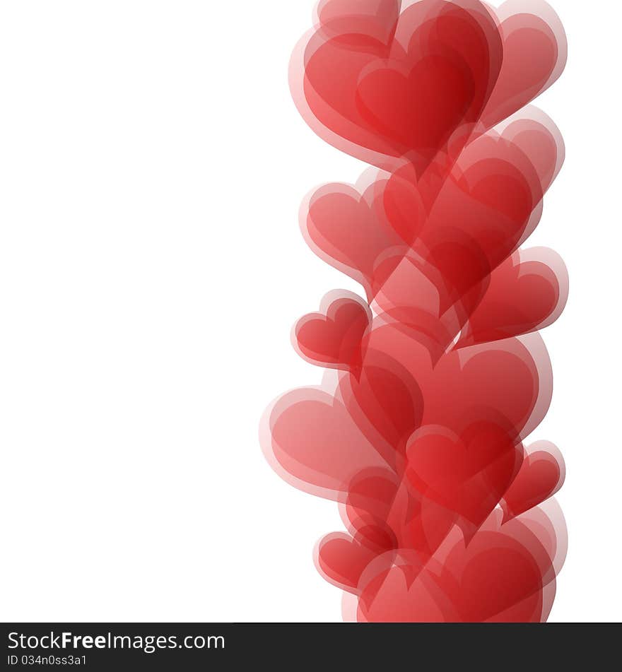 Valentine's background with red hearts. Valentine's background with red hearts