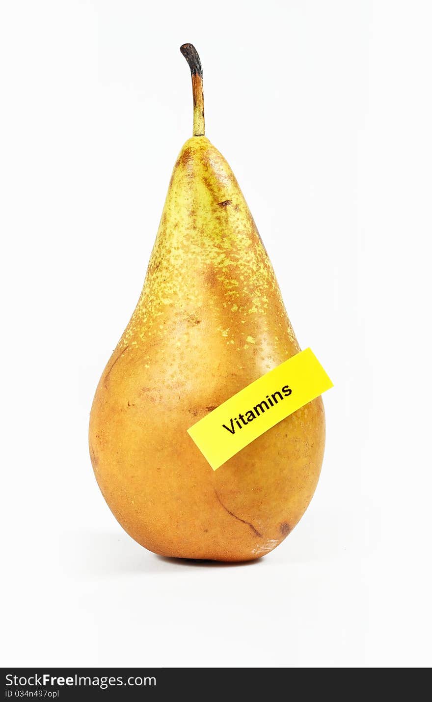 Label on pear