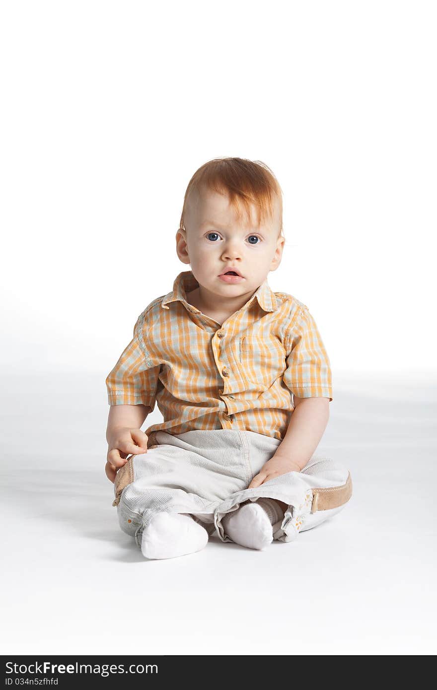 Little funny red haired boy portrait. Little funny red haired boy portrait