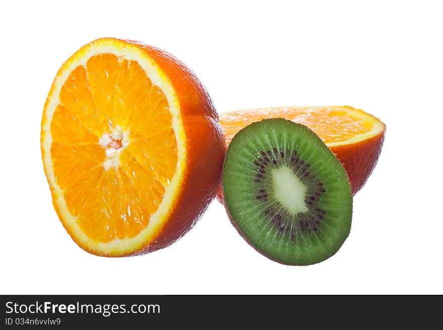 Orange and kiwi