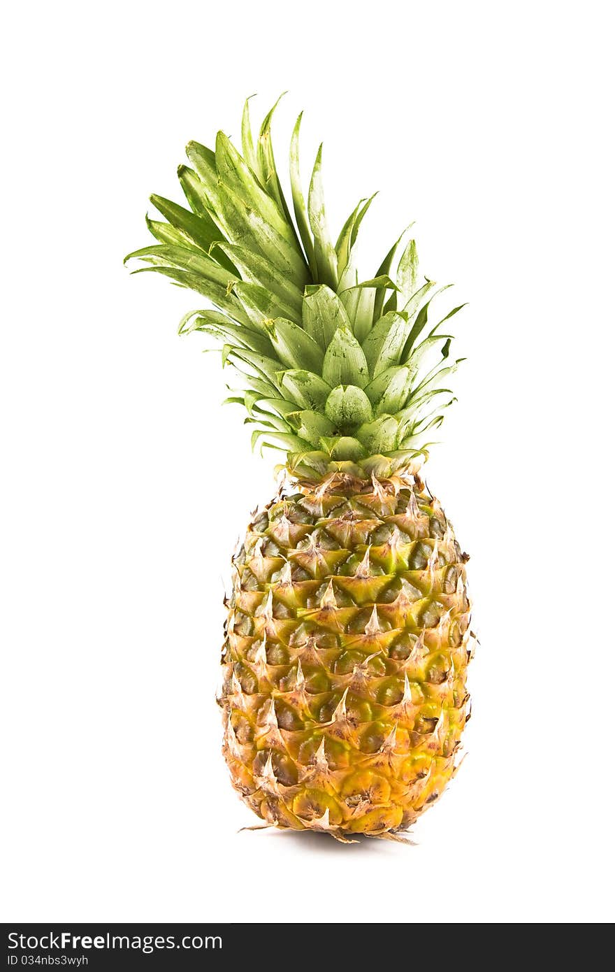 Isolated pineapple on white background