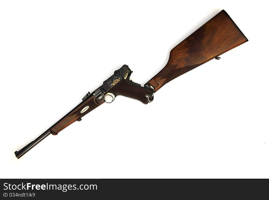 German Mauser weapon with click kolf 1905. German Mauser weapon with click kolf 1905