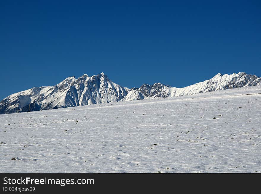 Summit blue sky