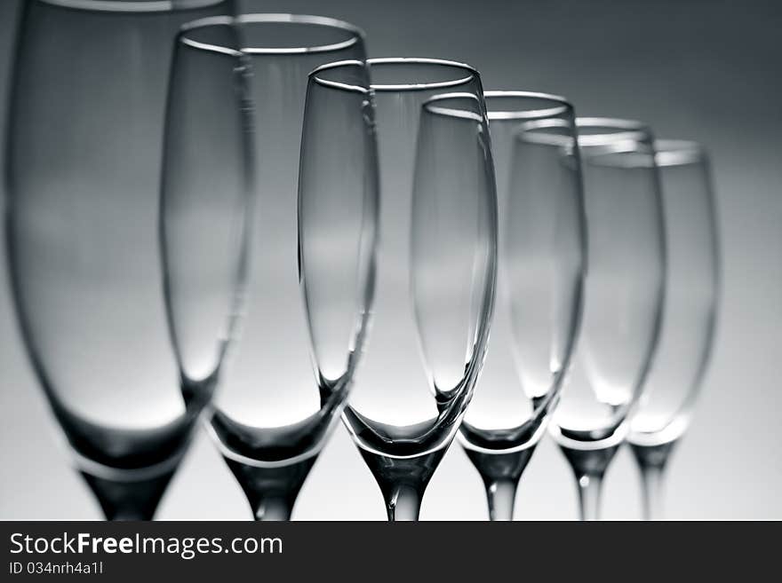 Empty Champagne Glasses