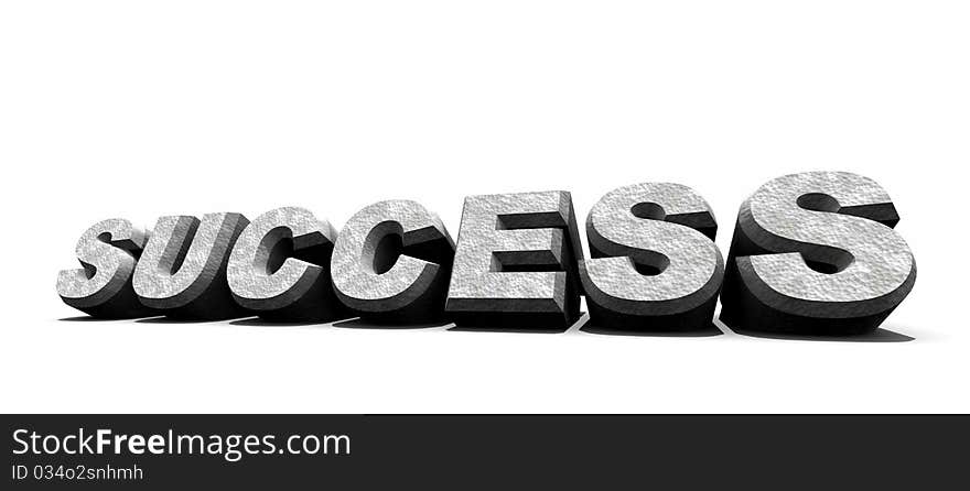 Success text, 3d animation art