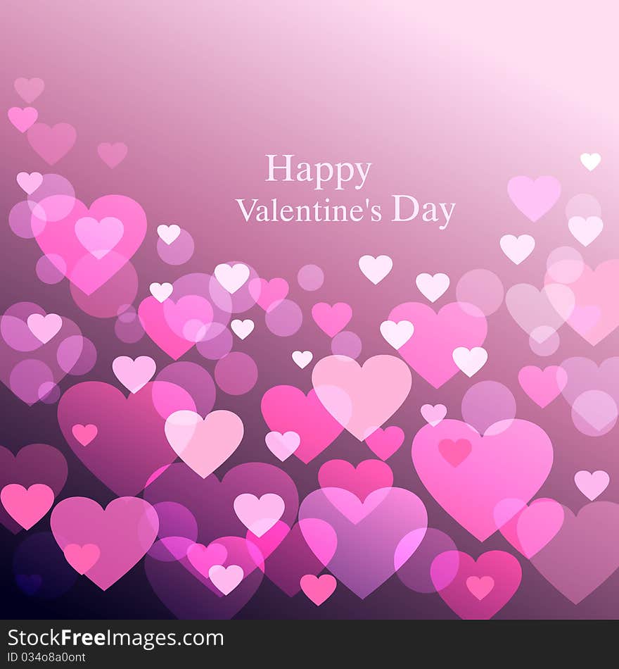 Valentine background with pink heart