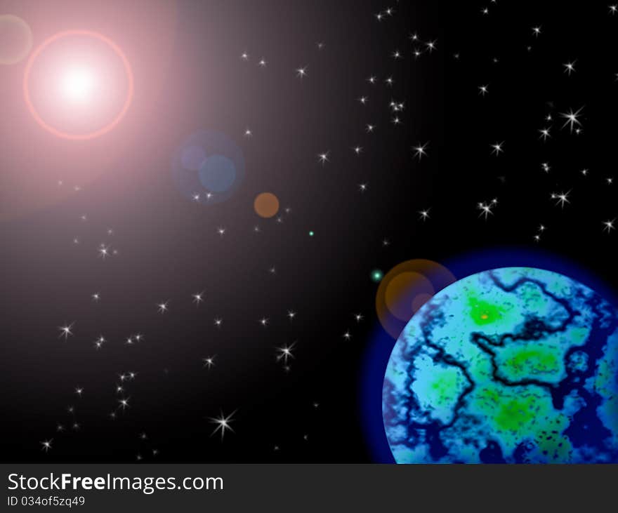 View of the Earth from space. View of the Earth from space.