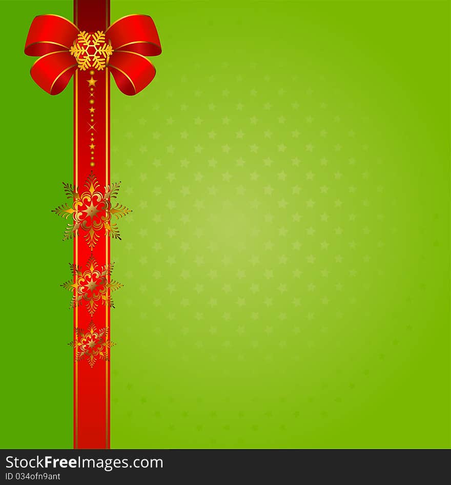 Background with red bow