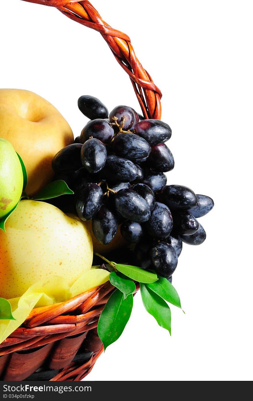 Tropical fruits against white background. Tropical fruits against white background