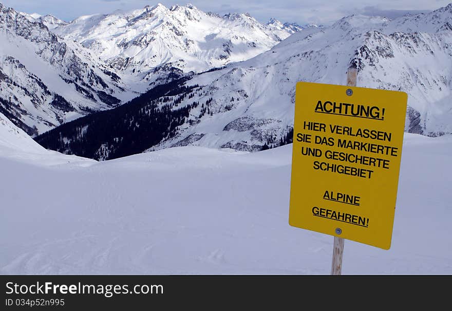 Skiing Region Arlberg. Vorarlberg. Austria. Skiing Region Arlberg. Vorarlberg. Austria