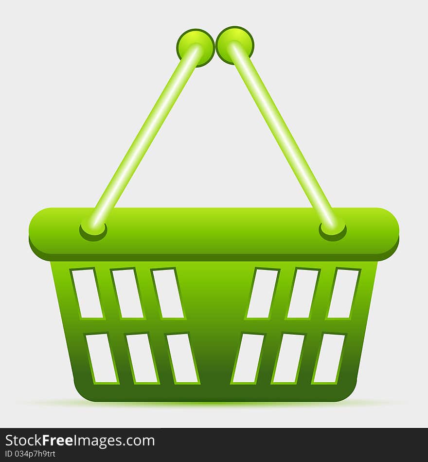 Illustration of shopping bag on white background