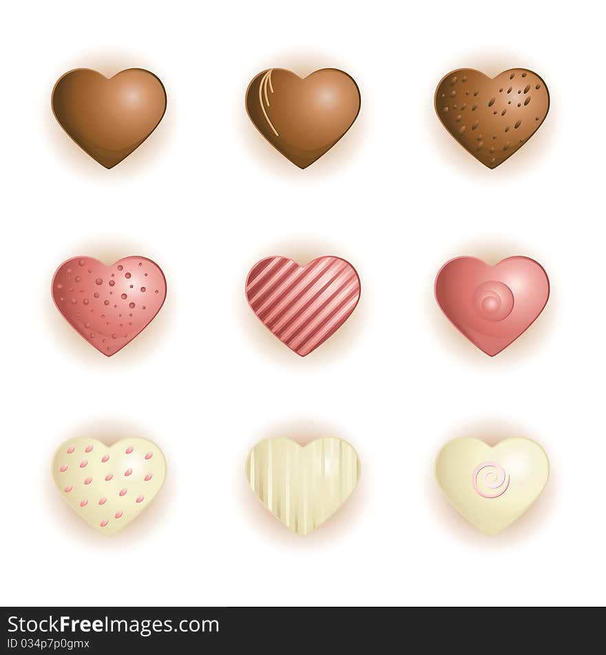 Heart shape chocolate