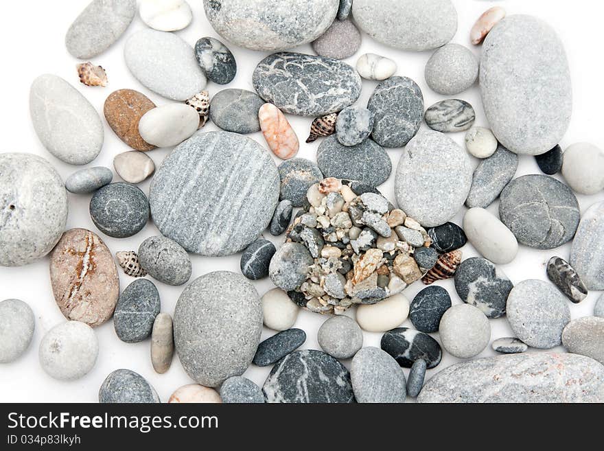 The background of the sea smooth stones