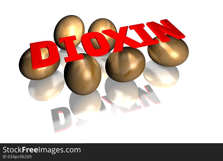 Illustration on food poisoning - Dioxin