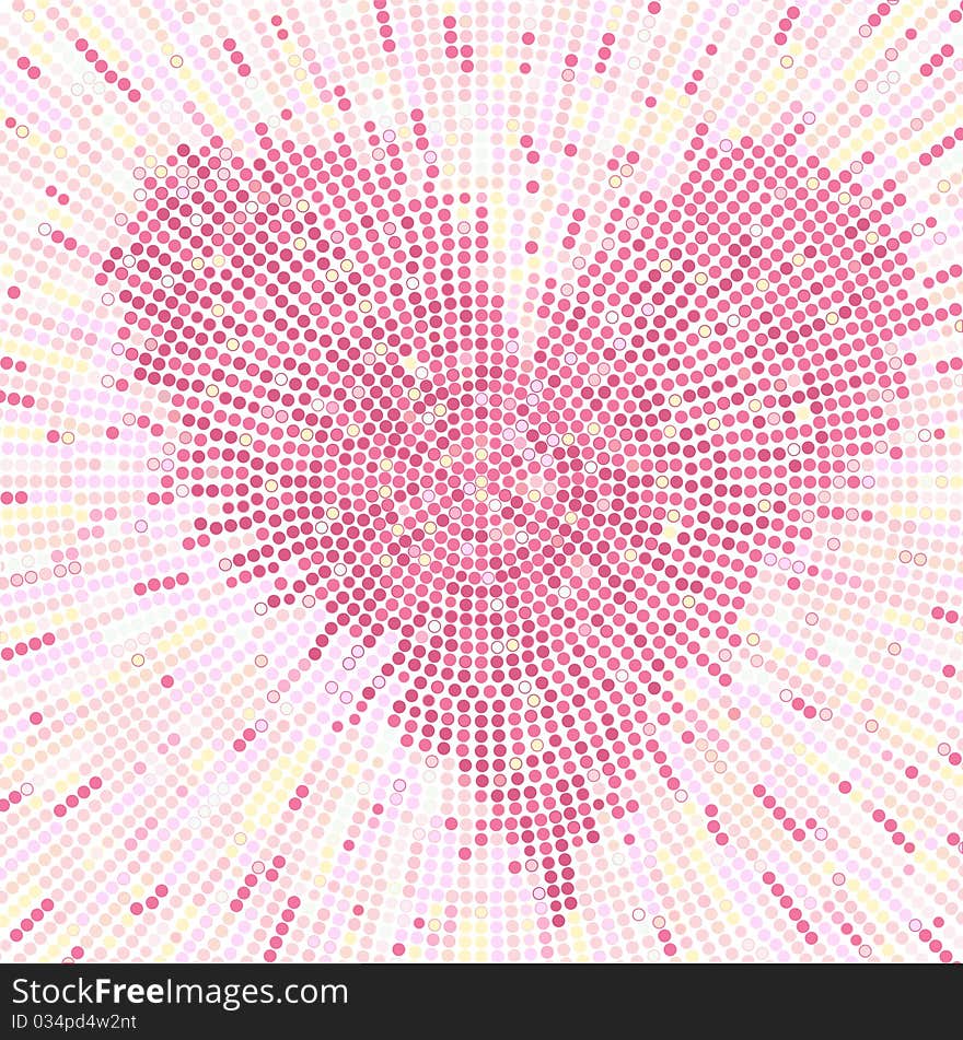 Abstract valentine mosaic background. Vector illustration.