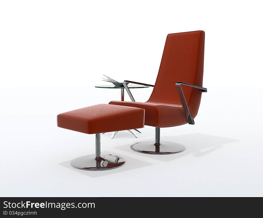 Chair 3d rendering