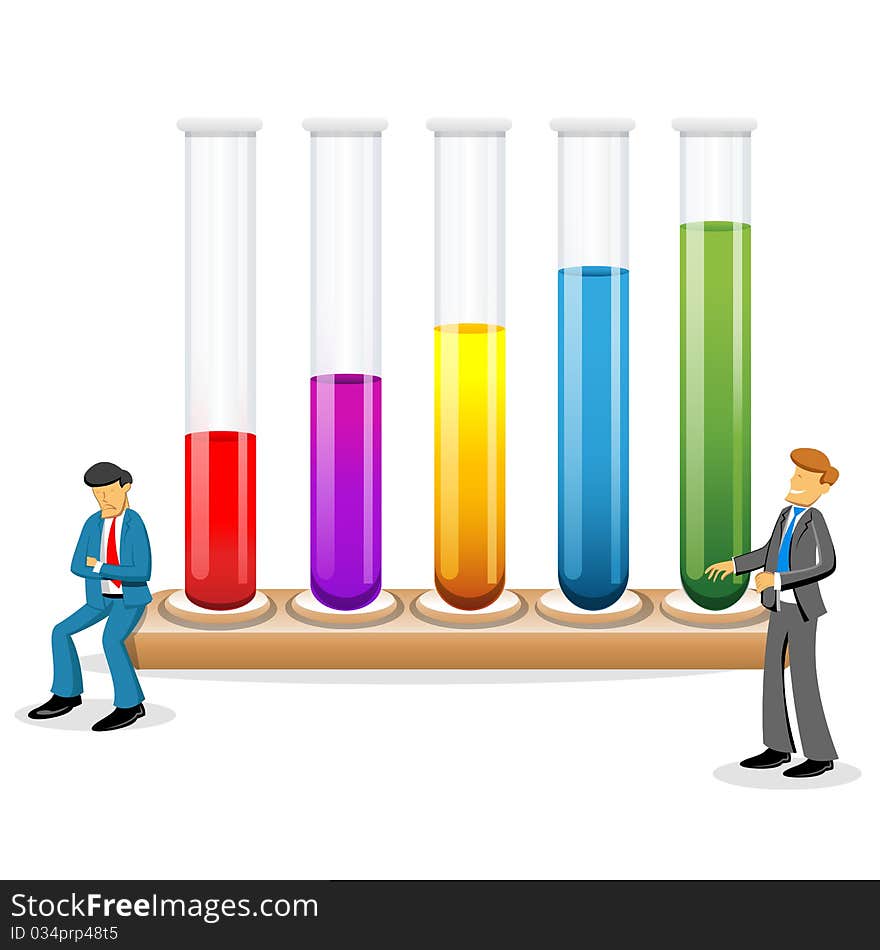 Scientists with test tubes