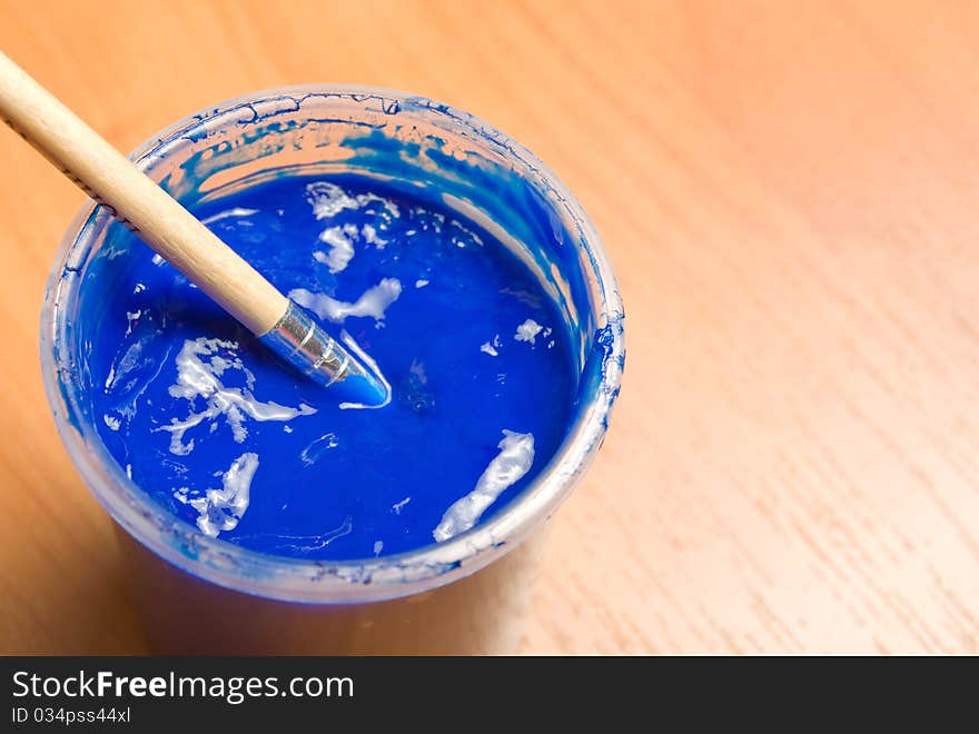 Blue paint