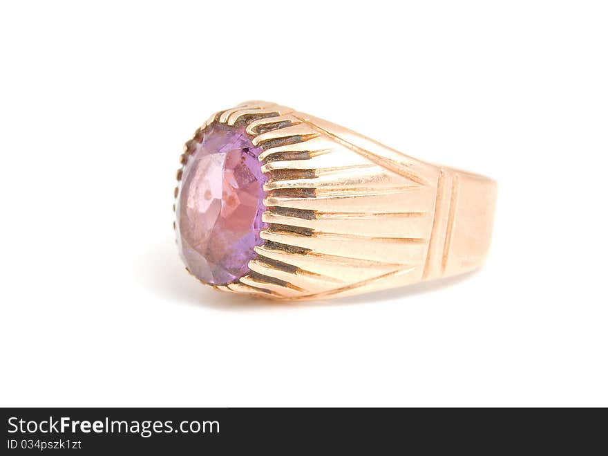 The Golden Ring with amethyst