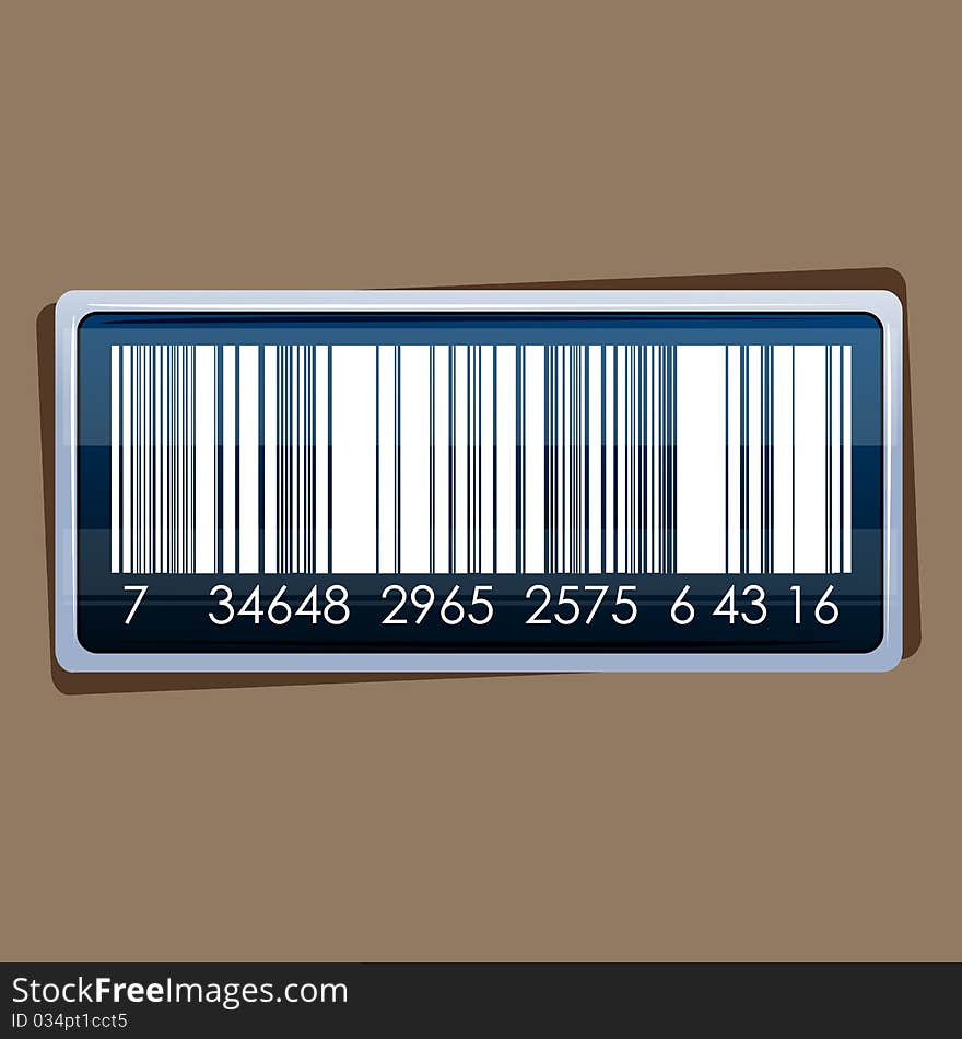 Illustration of barcode with isolated background