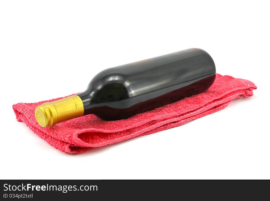 Wine bottle isolated on a white background