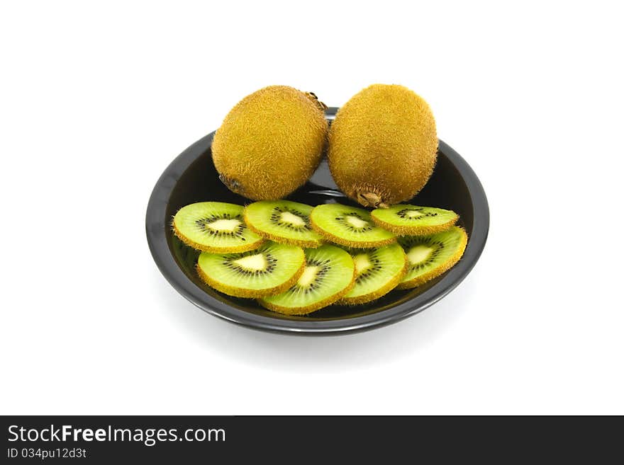 Fresh kiwis isolated on a white background