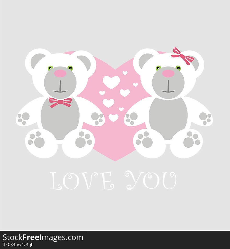 Love card Teddy