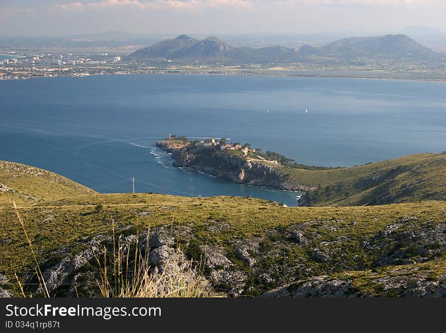 Majorca, Bay of Pollenca, picture made from Formentor