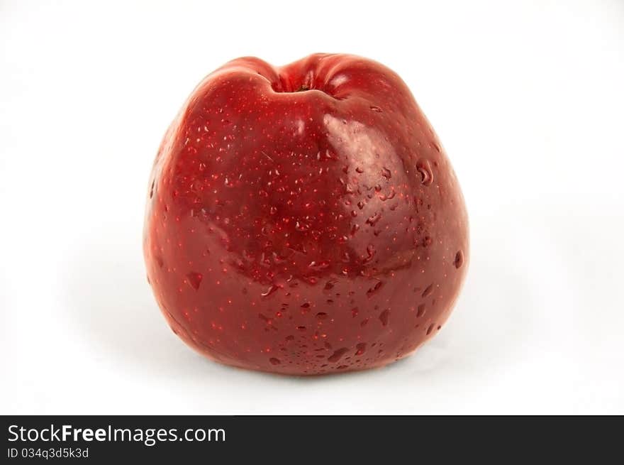 One red apple the image was shot with studio light