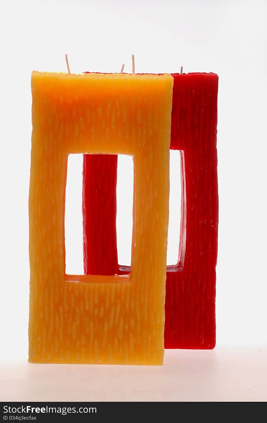 Red and orange spa candle