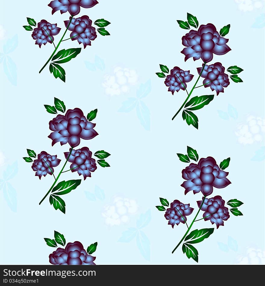 Seamless floral background. Repeat many times. Vector illustration.