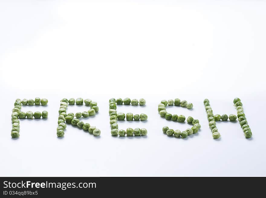 Word Fresh Created From Peas