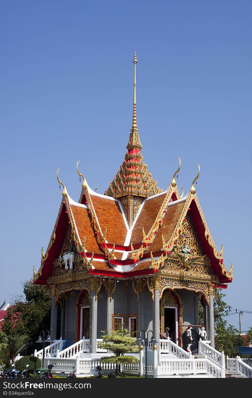 Temple in  Thailand, december 2010. Temple in  Thailand, december 2010