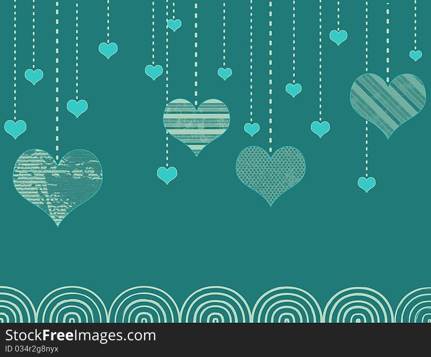 Valentines hearts background