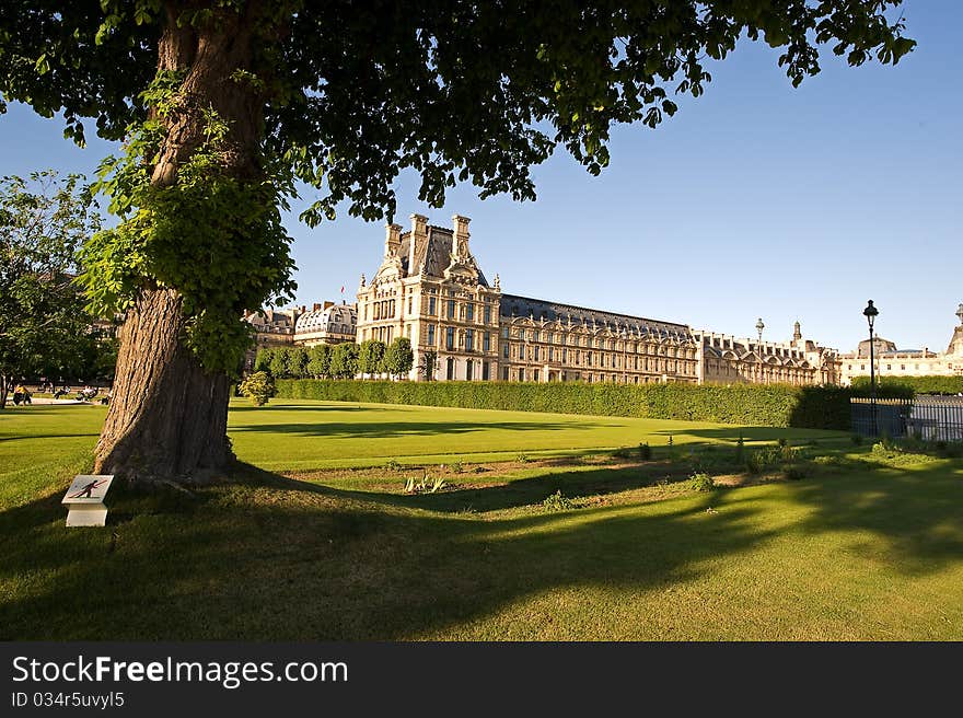 View of Louvre from Jardin des Tuileries