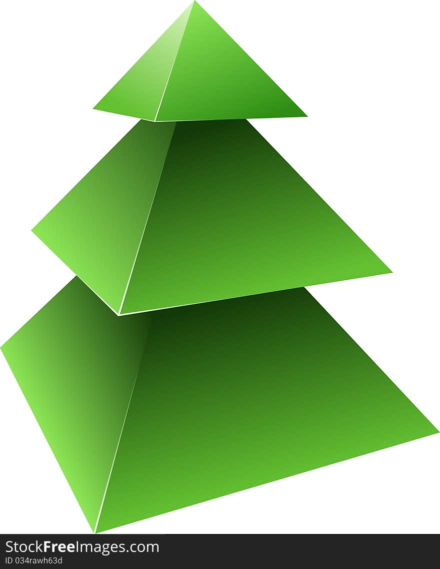 Pine tree made from pyramides. Pine tree made from pyramides.