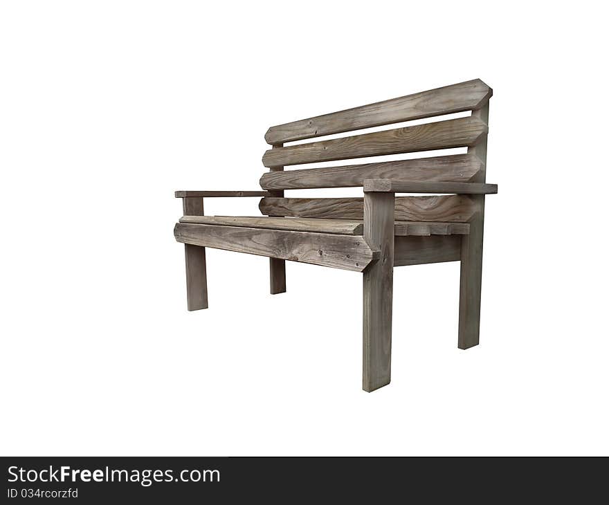 Outdoor wooden bench