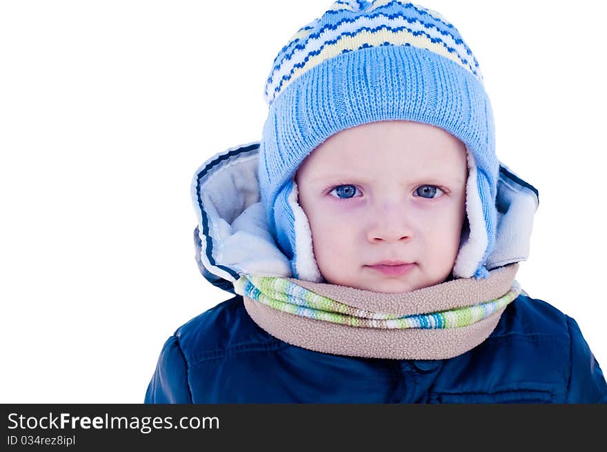 Portrait Of A Child In Winter